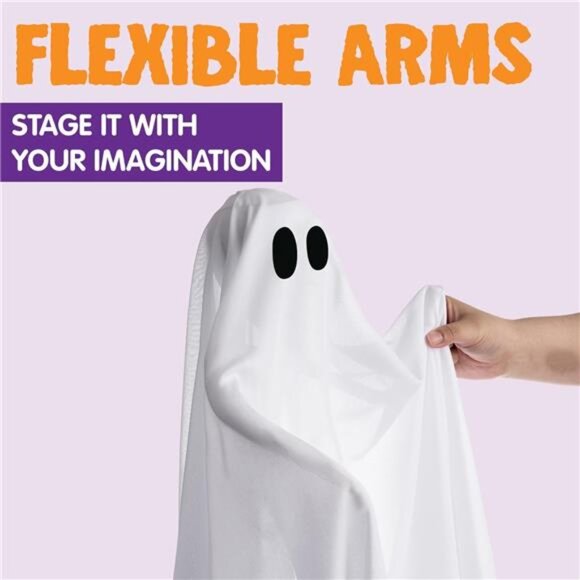 Light-Up Hanging Ghost – Spooky Blue LED Halloween Decoration for Yard - Picture 6 of 8